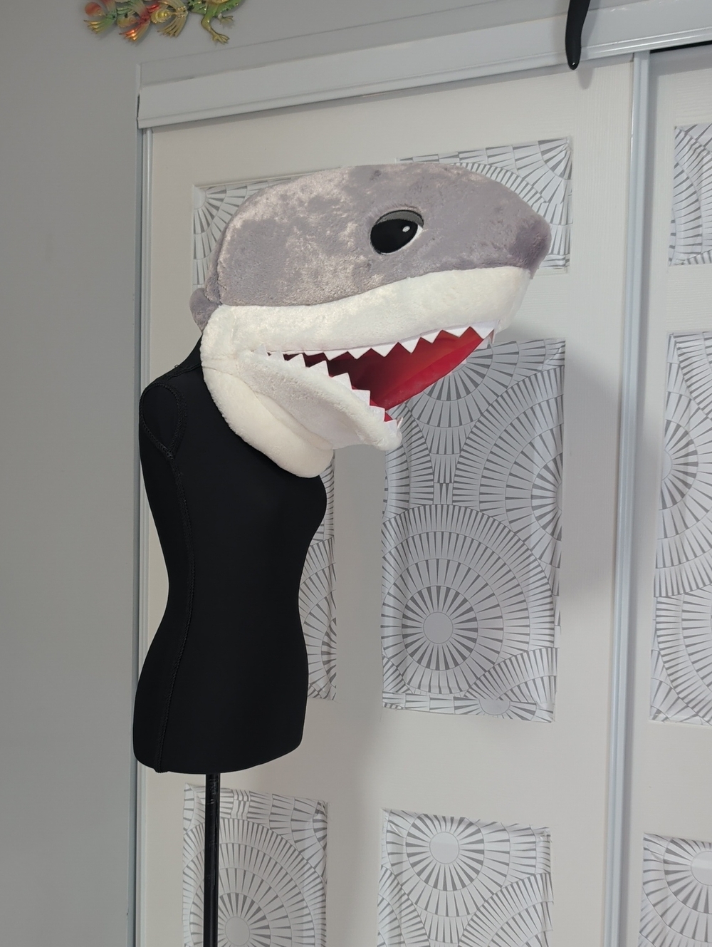 Plush Shark Head Costume Prop